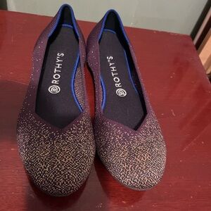 Rothy’s Limited Edition Rare Eggplant Rose Gold Shimmer